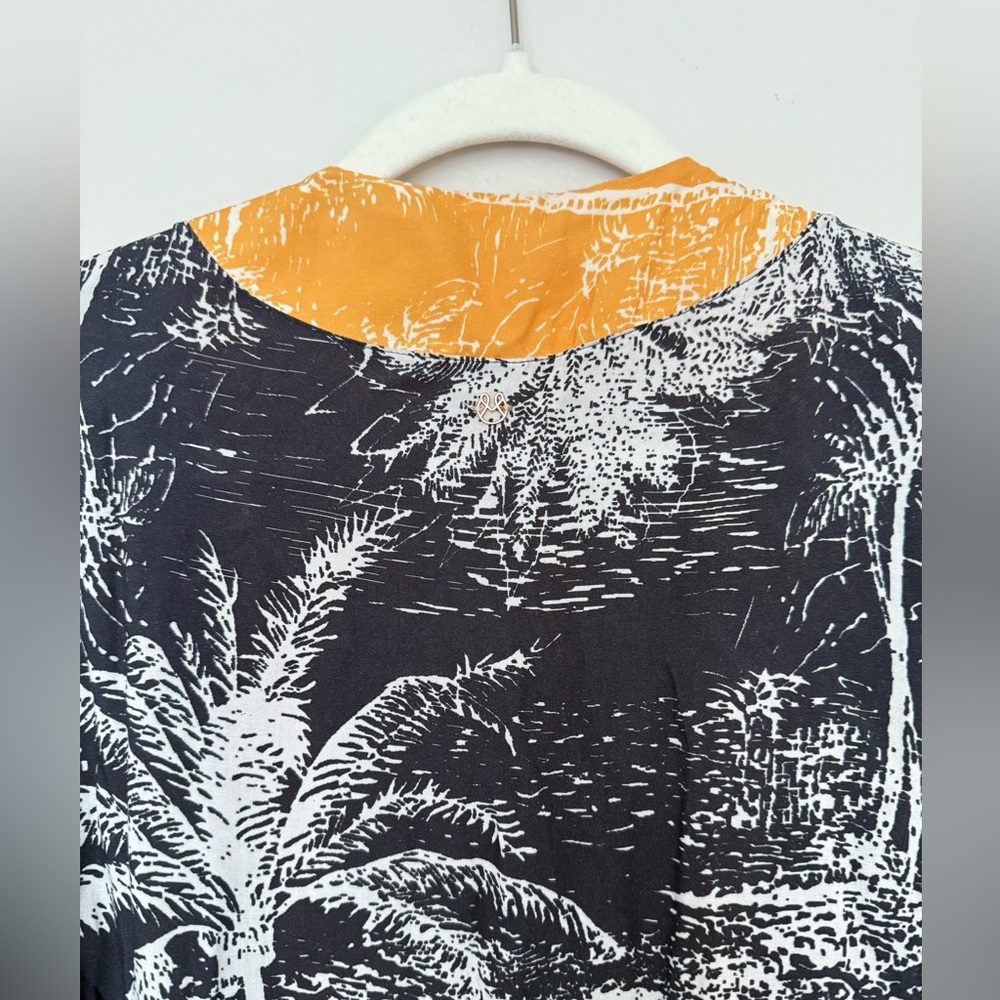 Maaji Black & Yellow Tropical Print Maxi Swim Coverup NWT - Picture 4 of 9